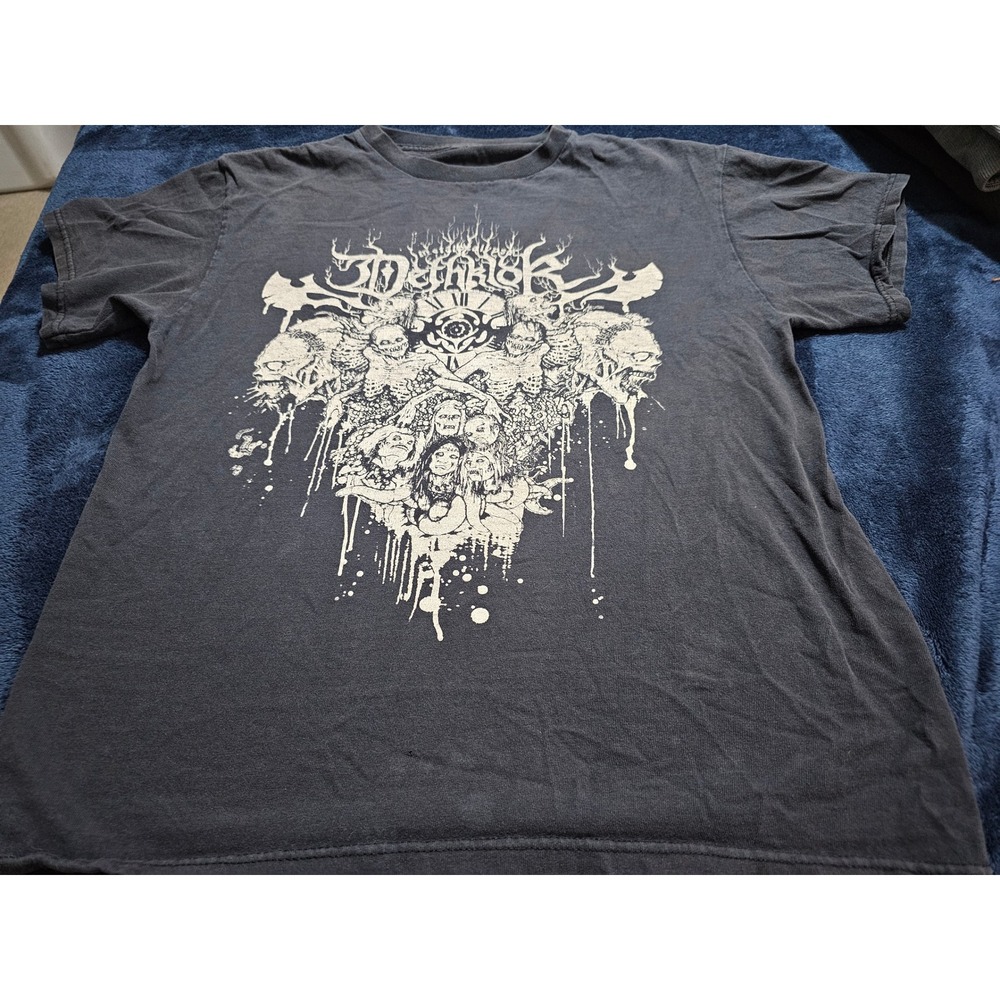 Metalocalypse Dethklok Graphic T Adult Swim Skulls Black Mens L vintage